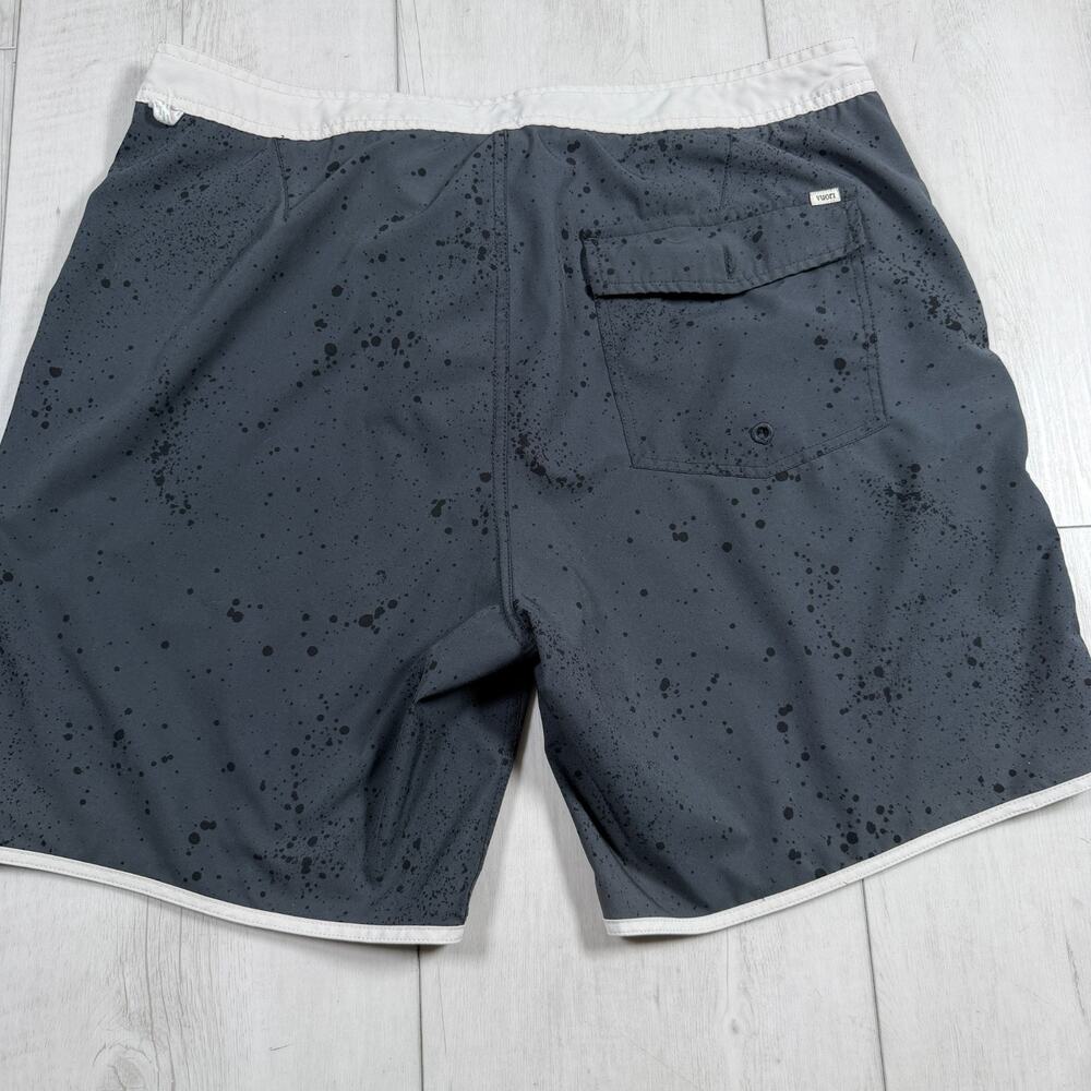 Vuori Cruise Board Shorts Men 34 Gray Blue Dots Inseam 7" Unlined Swim Trunks - Picture 3 of 8